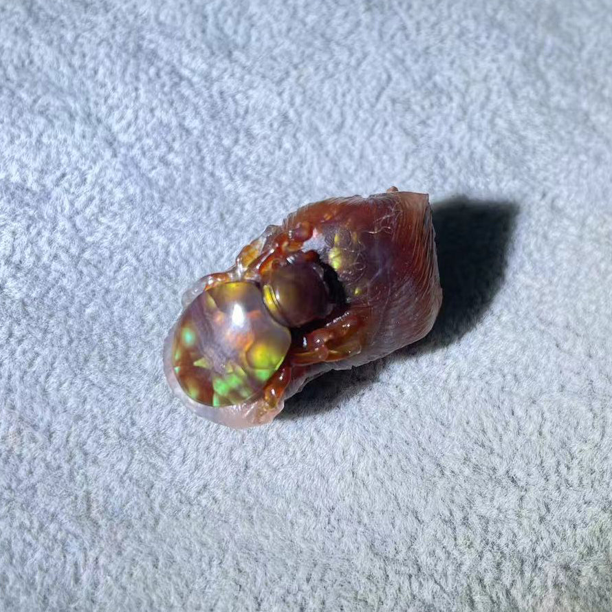 Fire Agate hand-carving display