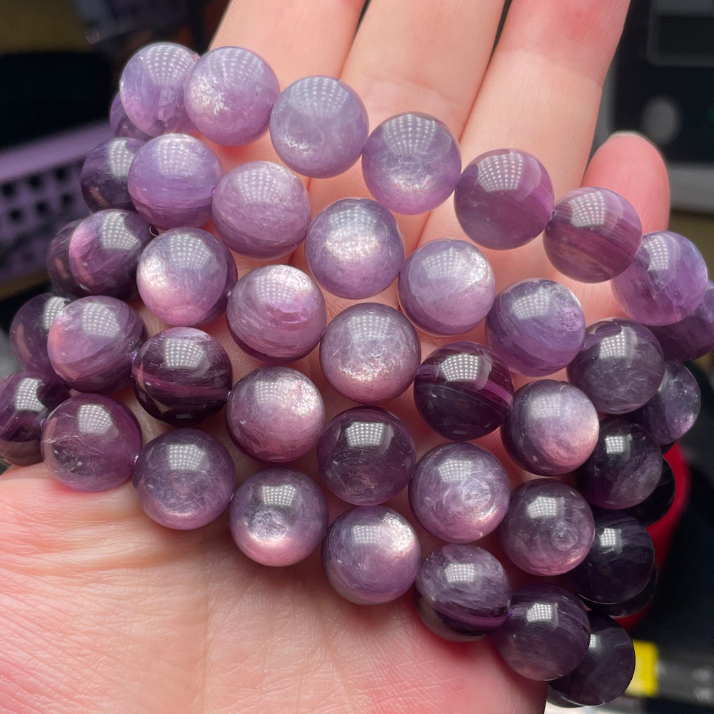 Lepidolite High Grade beads Bracelet