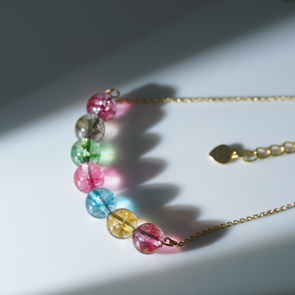 Rainbow Trinitite beads Necklace