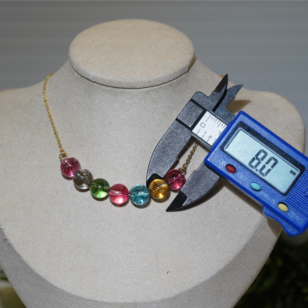 Rainbow Trinitite beads Necklace