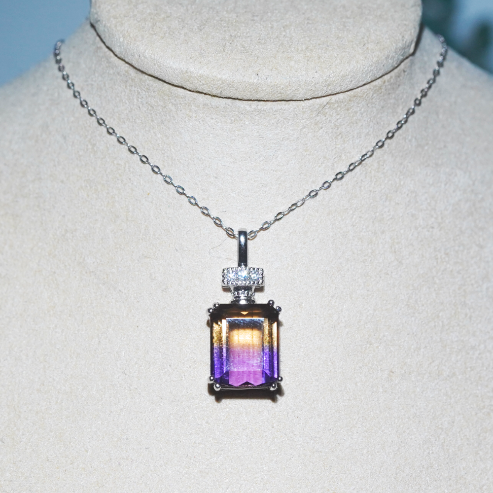 High Grade Ametrine 'perfume bottle' pendant Necklace