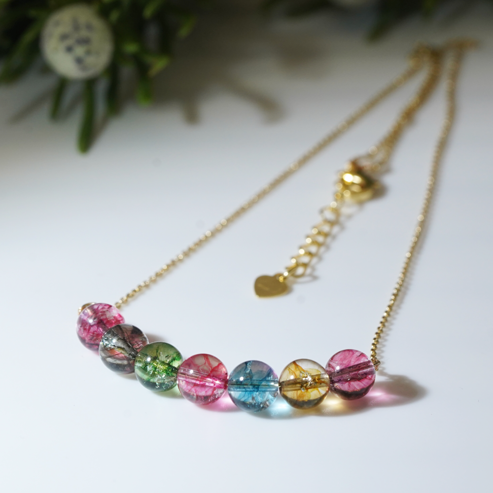 Rainbow Trinitite beads Necklace