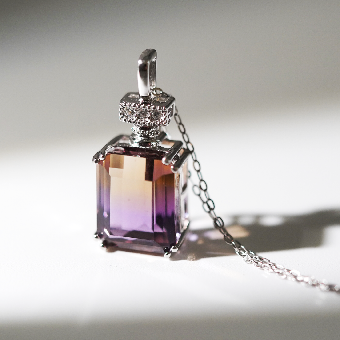 High Grade Ametrine 'perfume bottle' pendant Necklace